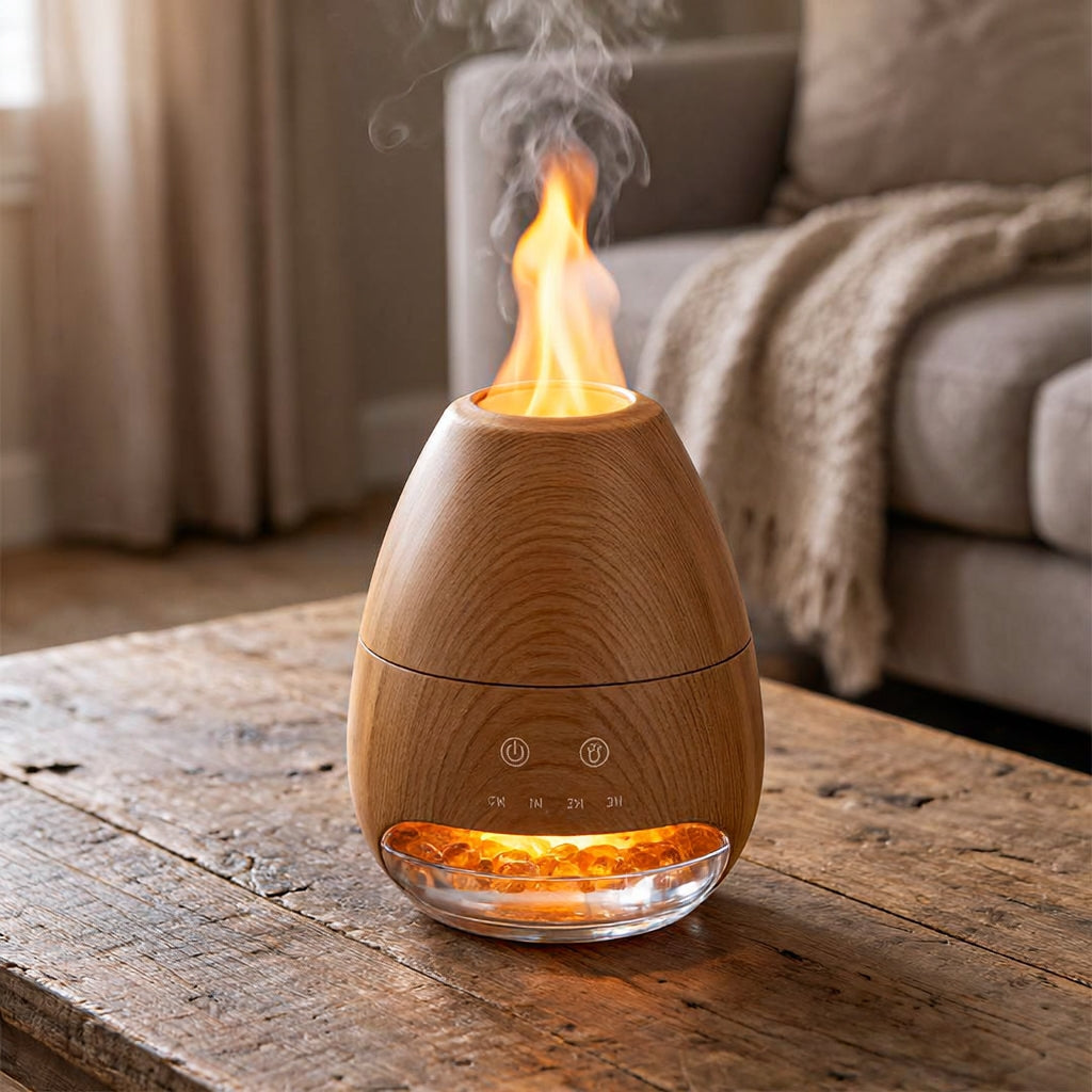 GlowMist-Himalája harmónia 3D láng diffúzor és sólámpa