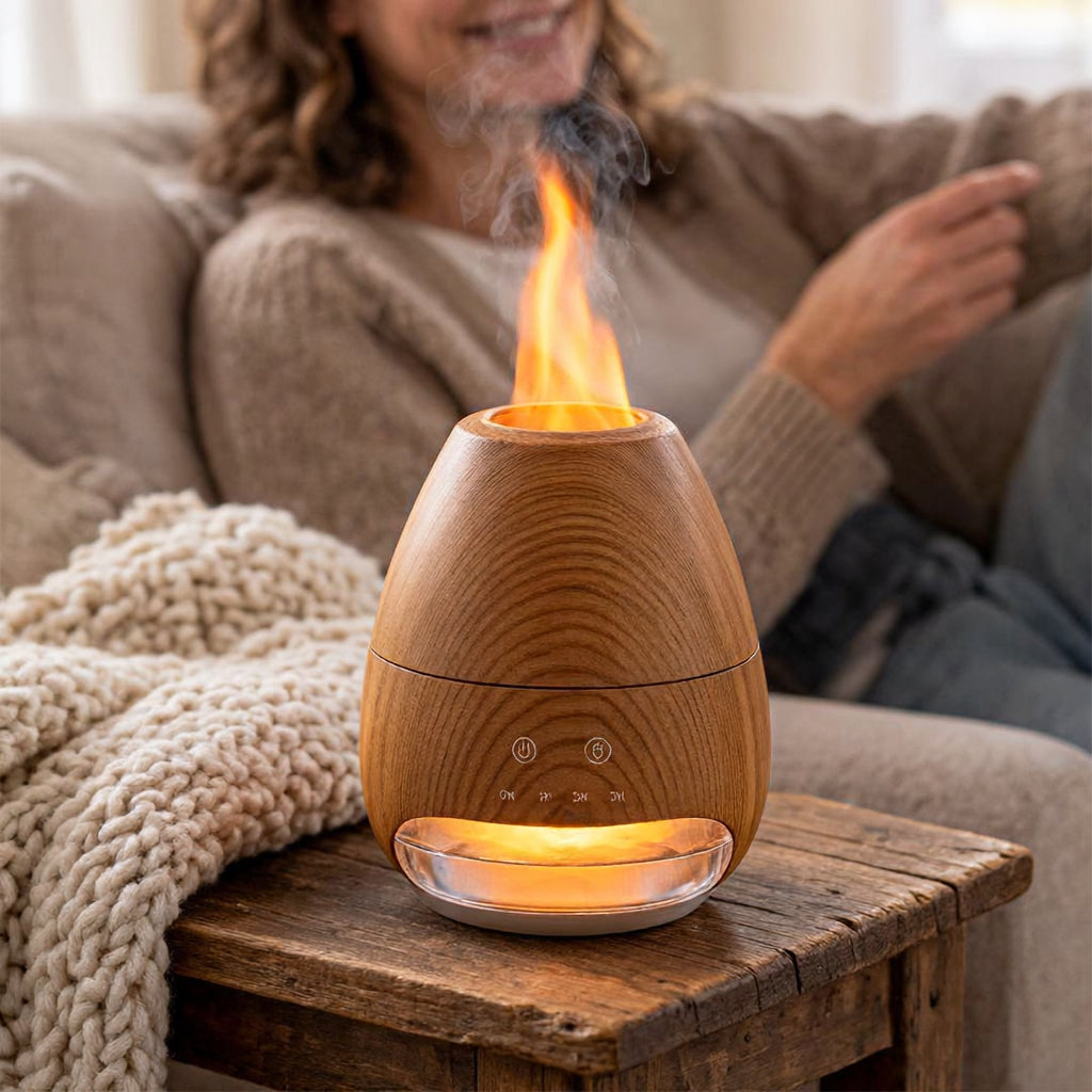 GlowMist-Himalája harmónia 3D láng diffúzor és sólámpa